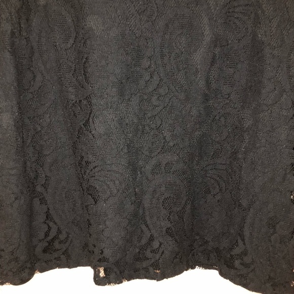 Chico’s Black Floral Laced Mini Skirt Size XL - Picture 4 of 11